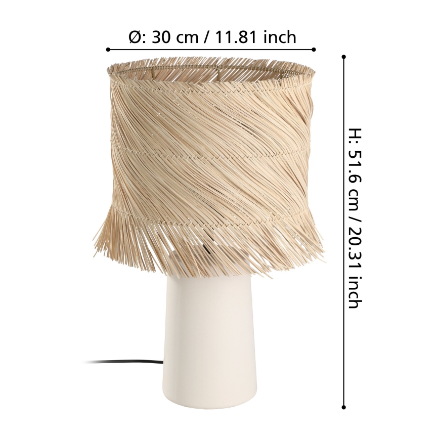 Eglo - Tischleuchte 1xE27/40W/230V Rattan