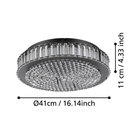 Eglo - Dimmbare LED-Deckenleuchte LED/23,5W/230V 4000K schwarz