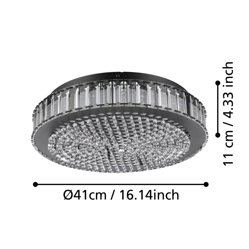 Eglo - Dimmbare LED-Deckenleuchte LED/23,5W/230V 4000K schwarz