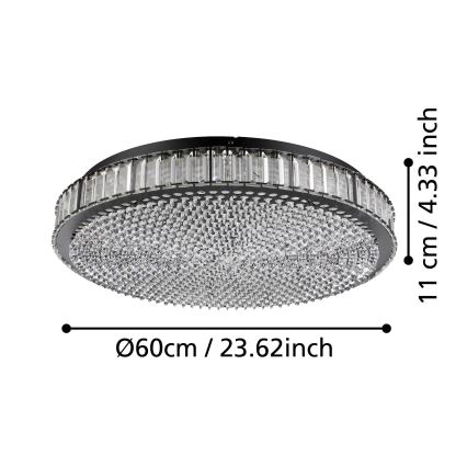 Eglo - Dimmbare LED-Deckenleuchte LED/52,4W/230V 4000K schwarz