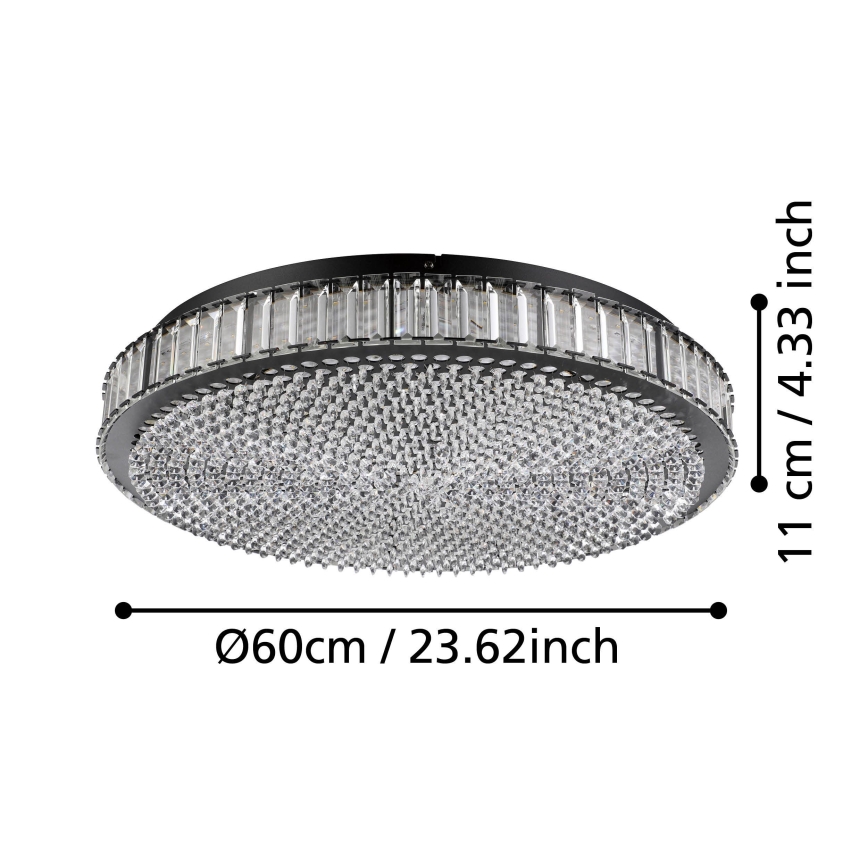 Eglo - Dimmbare LED-Deckenleuchte LED/52,4W/230V 4000K schwarz