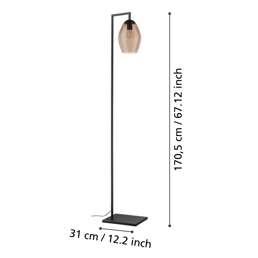 Eglo - Stehleuchte 1xE27/40W/230V braun