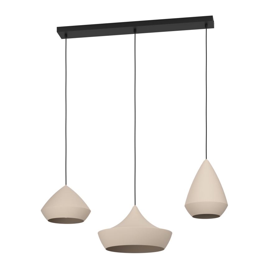 Eglo - Hängeleuchte 3xE27/28W/230V beige