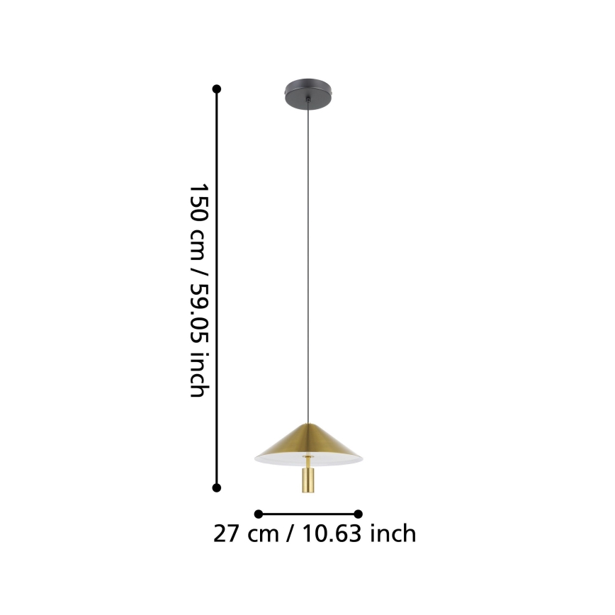 Eglo - LED-Hängeleuchte LED/12W/230V 3000K golden