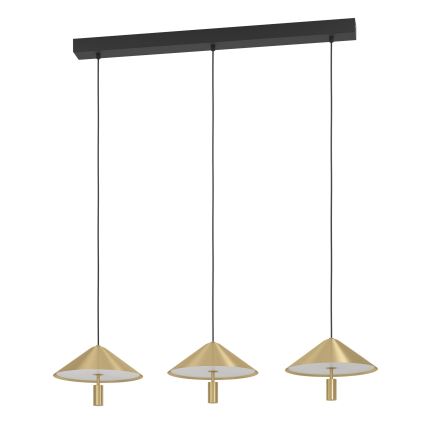 Eglo - Dimmbare LED-Hängeleuchte 3xLED/12W/230V 3000K golden