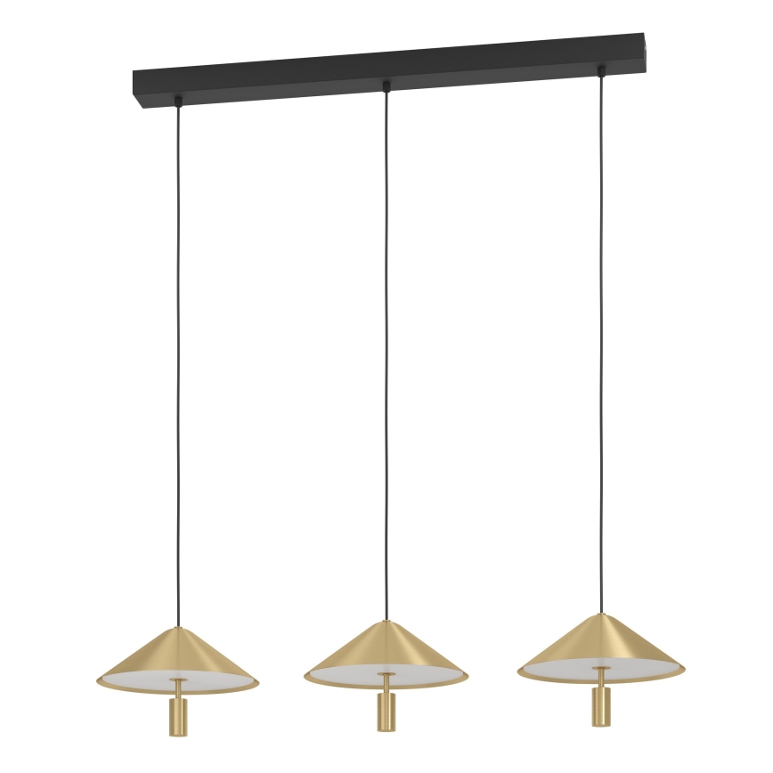 Eglo - Dimmbare LED-Hängeleuchte 3xLED/12W/230V 3000K golden