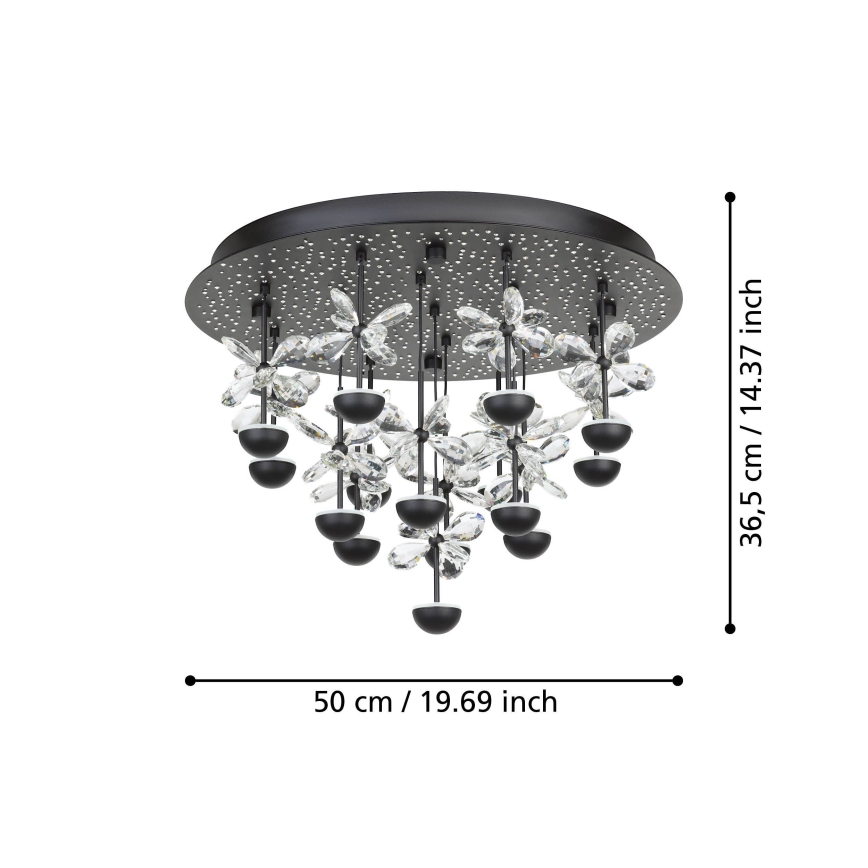 Eglo - Dimmbare LED-Deckenleuchte LED/27W/230V 3000K schwarz
