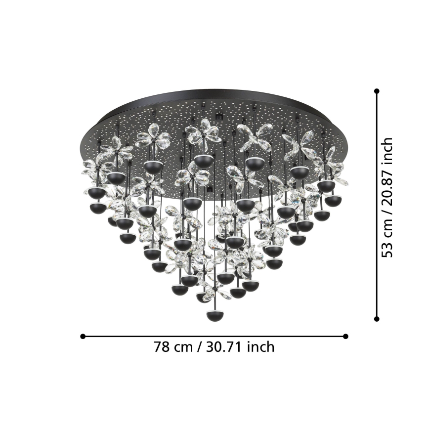 Eglo - Dimmbare LED-Deckenleuchte LED/77,4W/230V 3000K schwarz