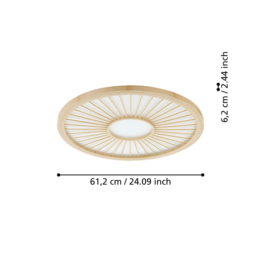 Eglo - Dimmbare LED-Deckenleuchte LED/36W/230V 4000K beige