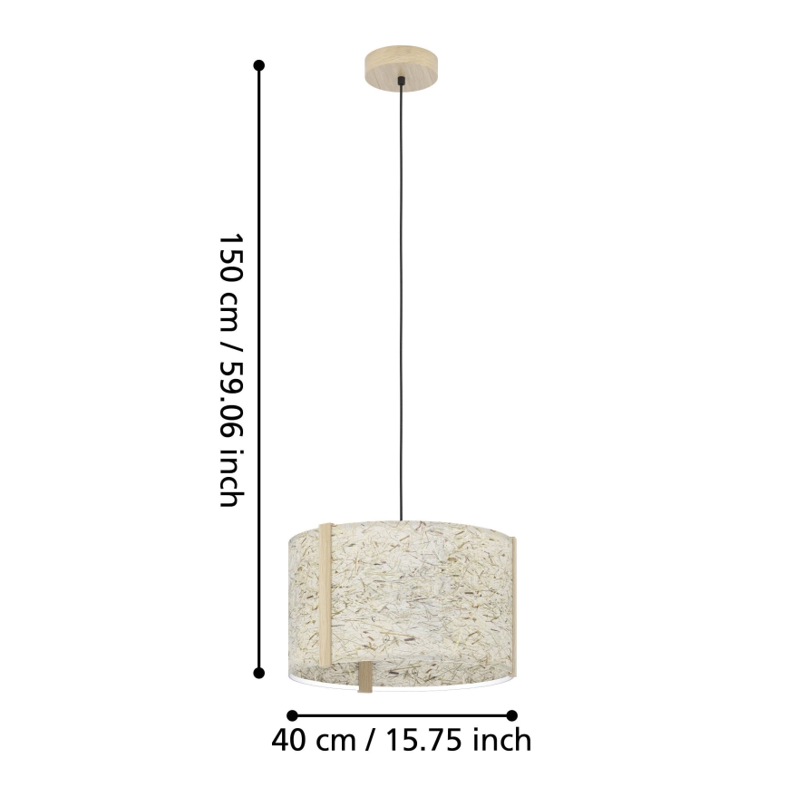 Eglo - Hängeleuchte 1xE27/25W/230V beige