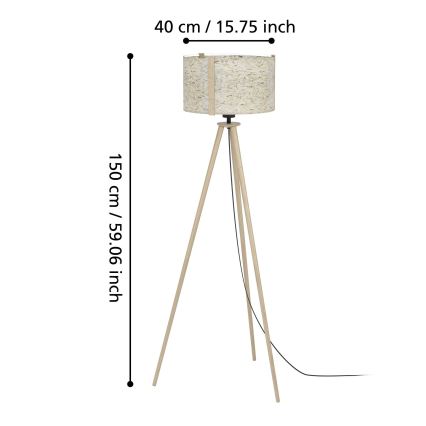 Eglo - Stehleuchte 1xE27/25W/230V beige