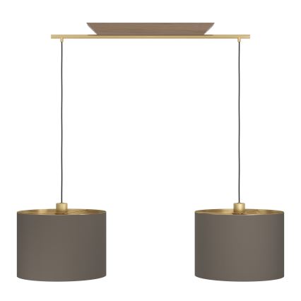 Eglo - Hängeleuchte 2xE27/40W/230V braun/golden