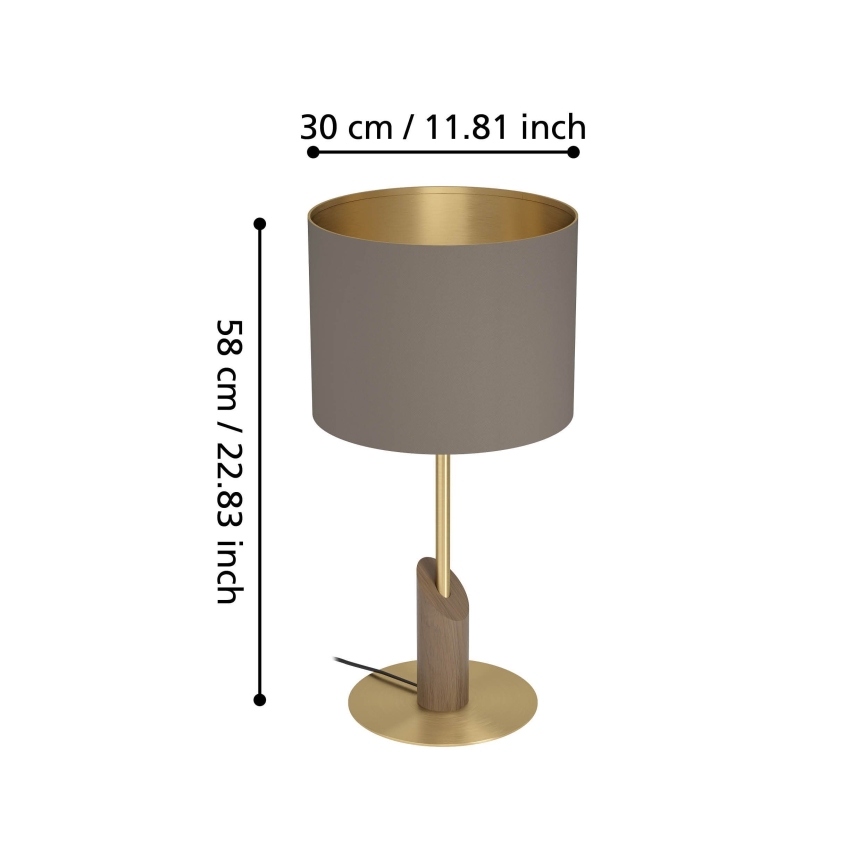 Eglo - Tischleuchte 1xE27/40W/230V braun/golden