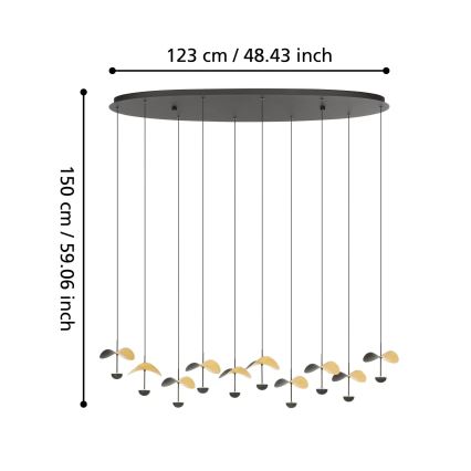 Eglo - Dimmbare LED-Hängeleuchte 10xLED/2,3W/230V 3000K