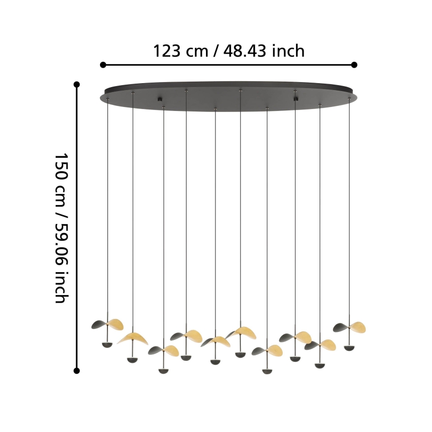 Eglo - Dimmbare LED-Hängeleuchte 10xLED/2,3W/230V 3000K