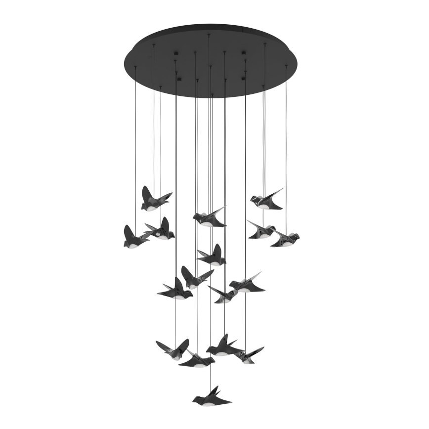 Eglo - Dimmbare LED-Hängeleuchte 17xLED/3W/230V 3000K schwarz