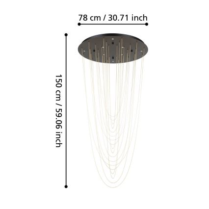Eglo - Dimmbare LED-Deckenleuchte 8xLED/4,2W/230V 3000K