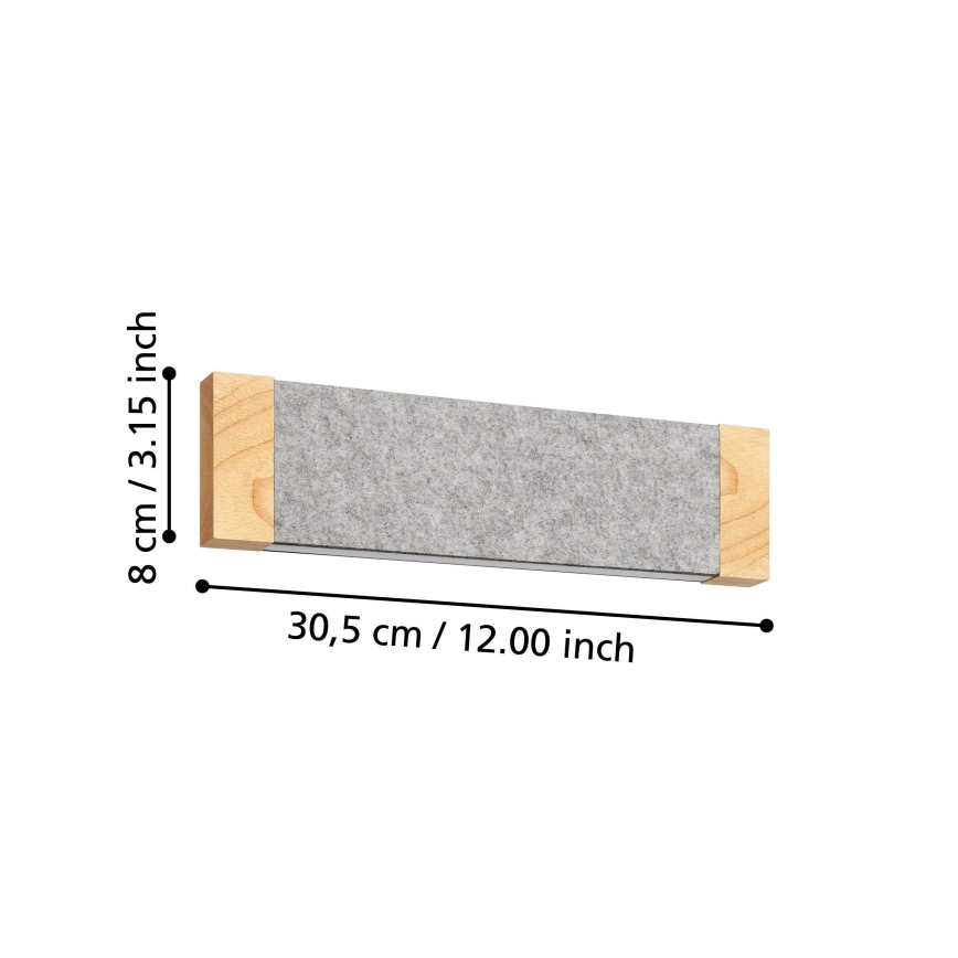 Eglo - LED-Wandleuchte 2xLED/5,4W/230V 3000K braun/grau