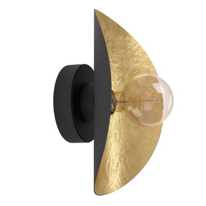 Eglo - Wandleuchte 1xE27/40W/230V schwarz/golden