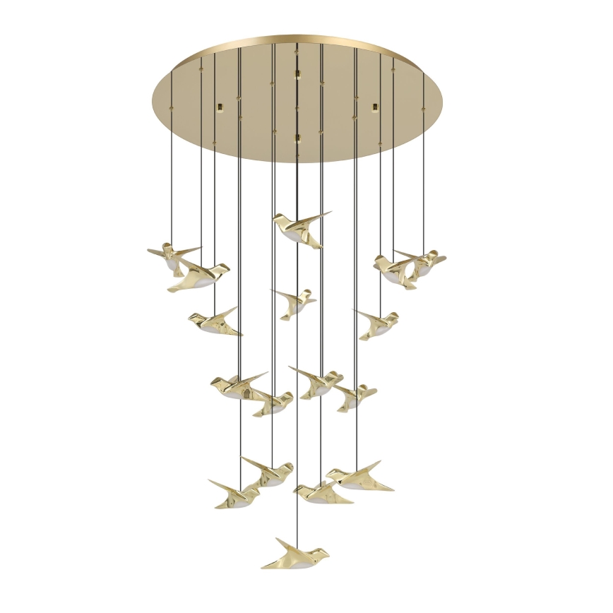 Eglo - Dimmbare LED-Hängeleuchte 17xLED/3W/230V 3000K golden
