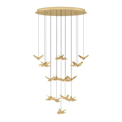 Eglo - Dimmbare LED-Hängeleuchte 17xLED/3W/230V 3000K golden