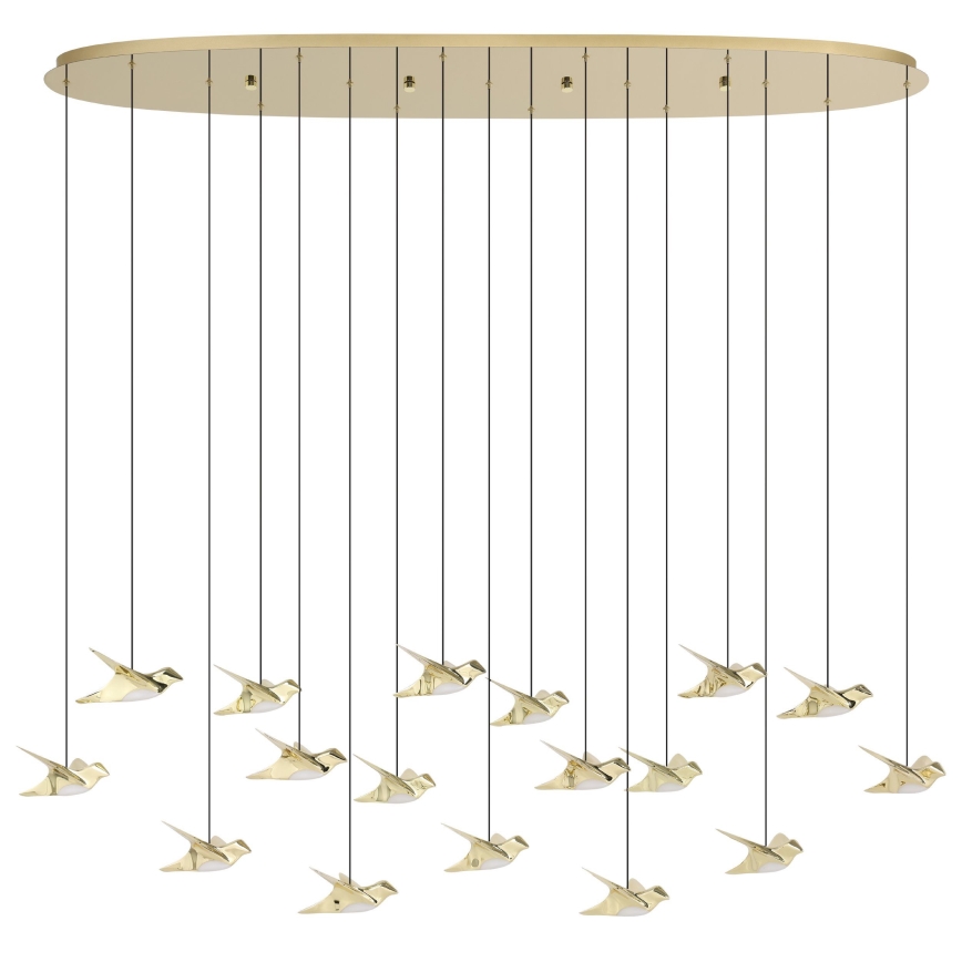 Eglo - Dimmbare LED-Hängeleuchte 17xLED/3W/230V 3000K golden