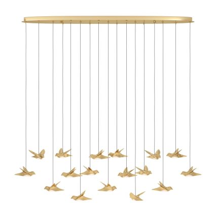 Eglo - Dimmbare LED-Hängeleuchte 17xLED/3W/230V 3000K golden
