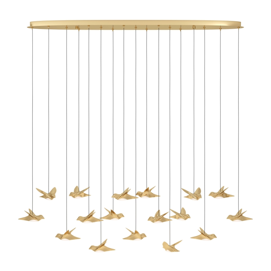 Eglo - Dimmbare LED-Hängeleuchte 17xLED/3W/230V 3000K golden