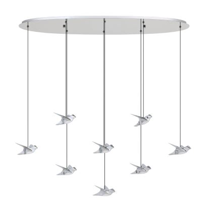 Eglo - Dimmbare LED-Hängeleuchte 8xLED/4,2W/230V 3000K glänzendes Chrom