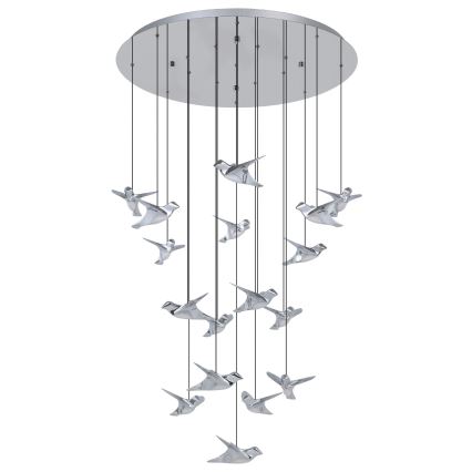 Eglo - Dimmbare LED-Hängeleuchte 17xLED/3W/230V 3000K glänzendes Chrom