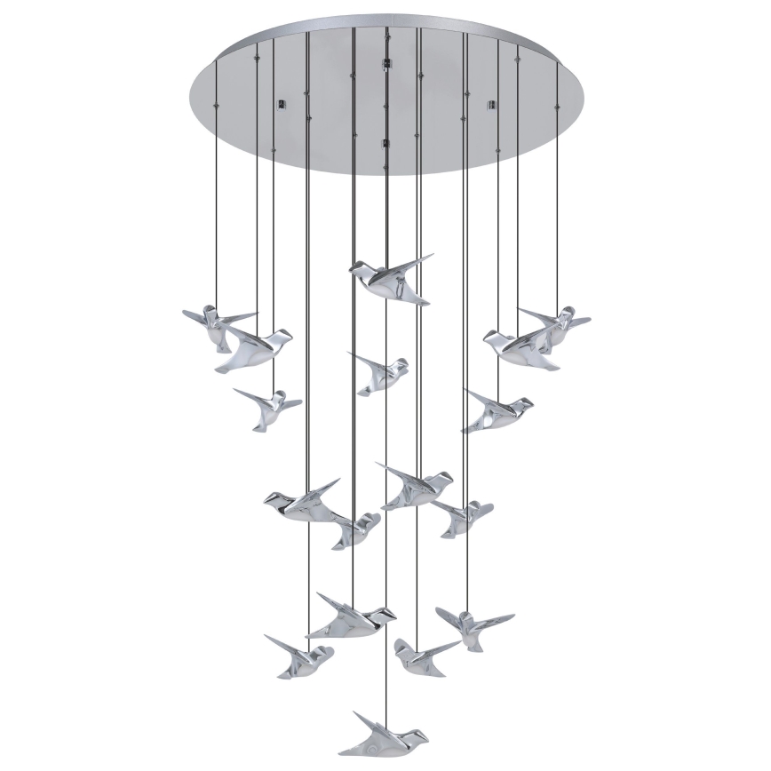 Eglo - Dimmbare LED-Hängeleuchte 17xLED/3W/230V 3000K glänzendes Chrom