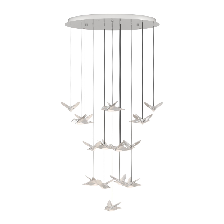 Eglo - Dimmbare LED-Hängeleuchte 17xLED/3W/230V 3000K glänzendes Chrom