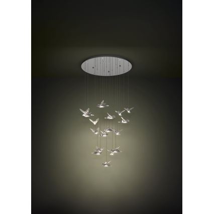 Eglo - Dimmbare LED-Hängeleuchte 17xLED/3W/230V 3000K glänzendes Chrom