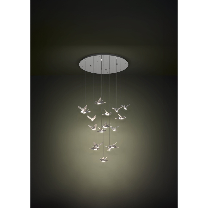 Eglo - Dimmbare LED-Hängeleuchte 17xLED/3W/230V 3000K glänzendes Chrom