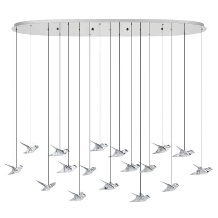 Eglo - Dimmbare LED-Hängeleuchte 17xLED/3W/230V 3000K glänzendes Chrom