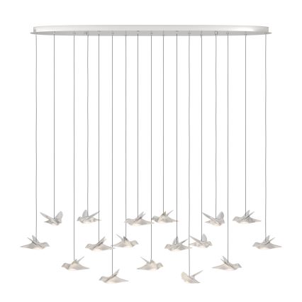 Eglo - Dimmbare LED-Hängeleuchte 17xLED/3W/230V 3000K glänzendes Chrom