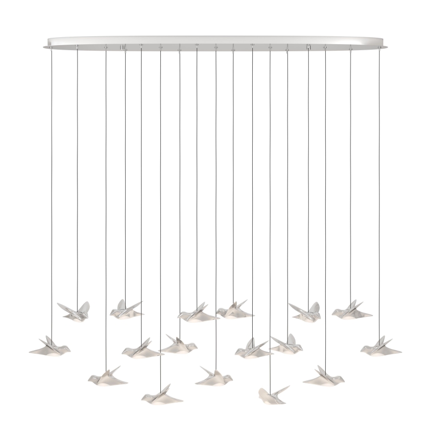 Eglo - Dimmbare LED-Hängeleuchte 17xLED/3W/230V 3000K glänzendes Chrom