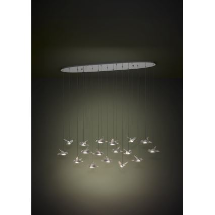 Eglo - Dimmbare LED-Hängeleuchte 17xLED/3W/230V 3000K glänzendes Chrom