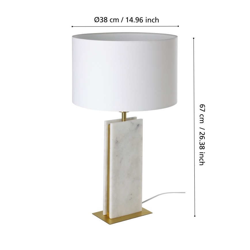 Eglo - Tischleuchte 1xE27/40W/230V weiß