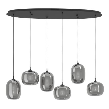 Eglo - Dimmbare LED-Hängeleuchte 6xLED/3,7W/230V 2700-6500K rauchig + Fernbedienung