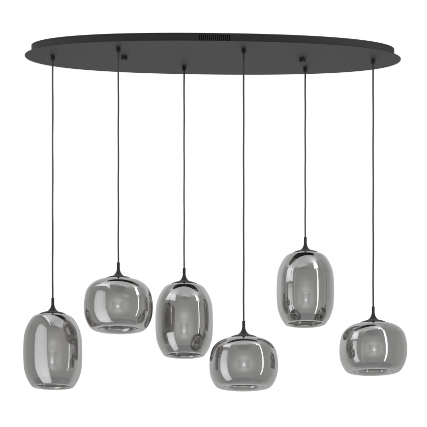 Eglo - Dimmbare LED-Hängeleuchte 6xLED/3,7W/230V 2700-6500K rauchig + Fernbedienung