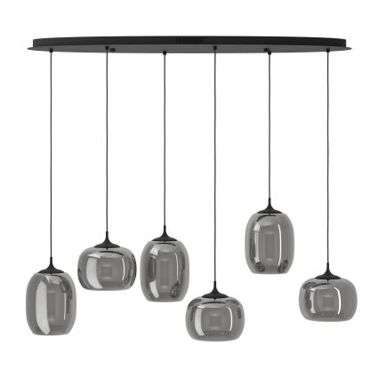 Eglo - Dimmbare LED-Hängeleuchte 6xLED/3,7W/230V 2700-6500K rauchig + Fernbedienung