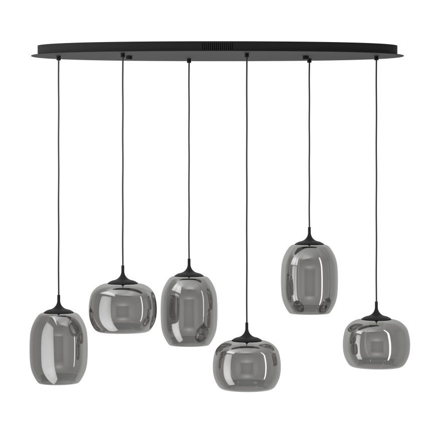 Eglo - Dimmbare LED-Hängeleuchte 6xLED/3,7W/230V 2700-6500K rauchig + Fernbedienung