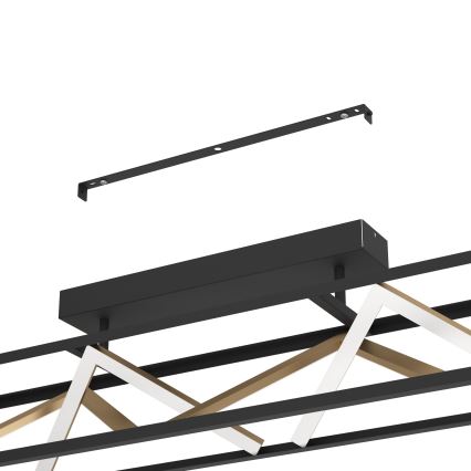 Eglo - Dimmbare LED-Anbauleuchte LED/45W/230V 2700-6500K schwarz/golden + Fernbedienung