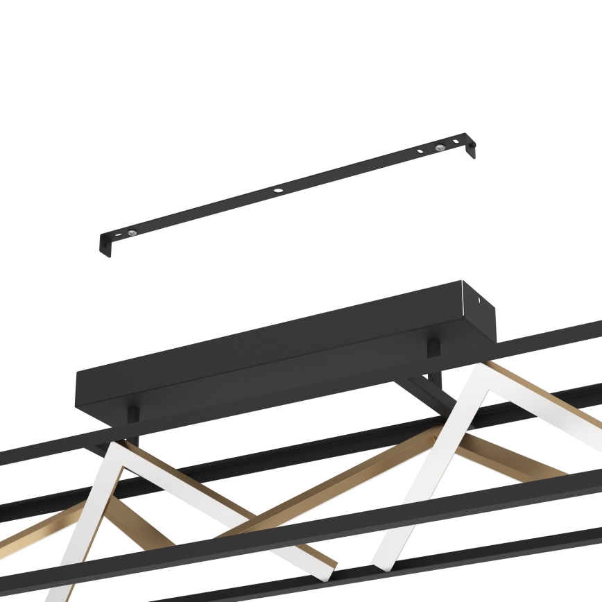 Eglo - Dimmbare LED-Anbauleuchte LED/45W/230V 2700-6500K schwarz/golden + Fernbedienung