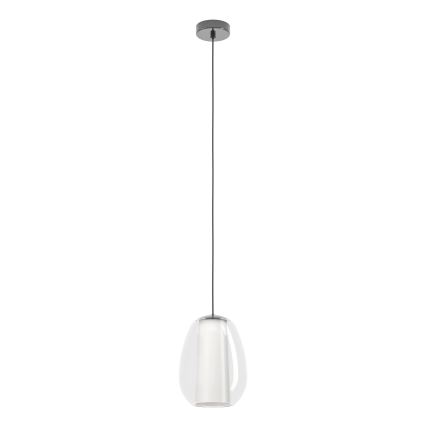 Eglo - LED-dimmbare Pendelleuchte an Drahtseil LED/7W/230V + LED/1,6W 2200-6500K schwarz/chrom