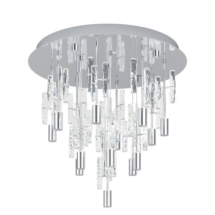 Eglo - LED-Deckenleuchte, 15×LED, 2,6 W, 230 V, 2200/3000/4000 K, Ø 50 cm, glänzender Chrom