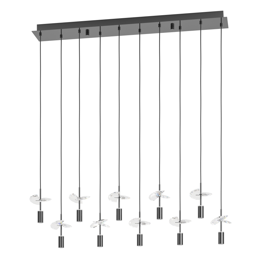Eglo - LED-Hängeleuchte mit Kabelaufhängung 10xLED/2,6W/230V 2200/3000/4000K glänzendes Chrom