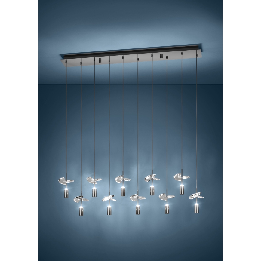 Eglo - LED-Hängeleuchte mit Kabelaufhängung 10xLED/2,6W/230V 2200/3000/4000K glänzendes Chrom
