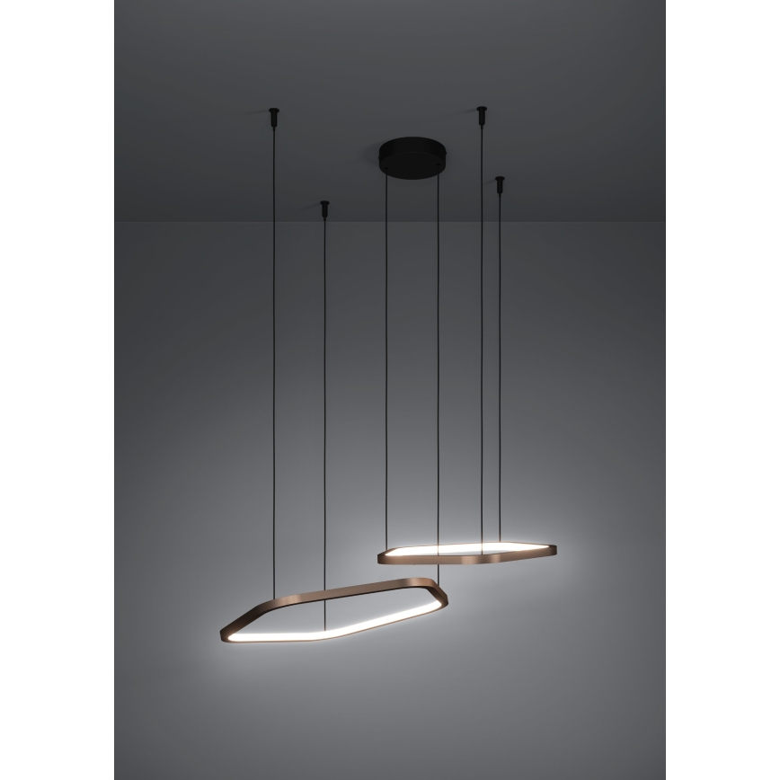 Eglo - LED-dimmbare Pendelleuchte an Kabel LED/30W/230V 2200-6500K Messing + Fernbedienung